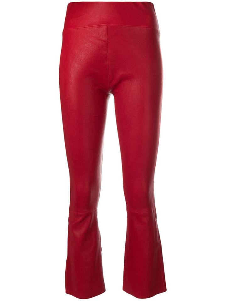 Sprwmn Cropped Fitted Trousers - Red