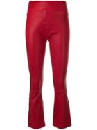 Sprwmn Cropped Fitted Trousers - Red
