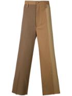 Marni Loose Fit Striped Chinos - Brown