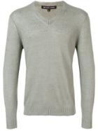 Michael Michael Kors V-neck Longsleeve Sweater - Green