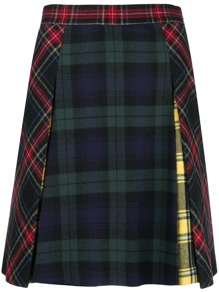 Ermanno Scervino Tartan A-line Skirt - Black
