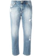 Michael Michael Kors Distressed Cropped Jeans, Women's, Size: 2, Cotton