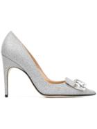 Sergio Rossi Sr1 Jewel Embellished Pumps - Metallic