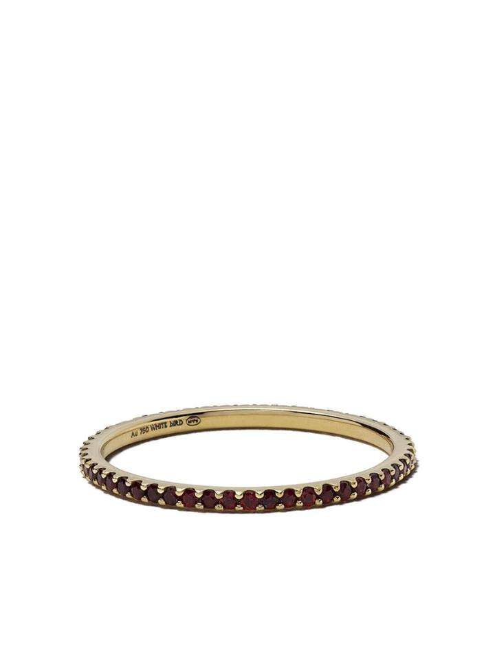 White Bird 18kt Gold Garnet Solange Ring - Gold / Brown