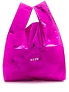 Msgm Metallic Shopper Tote - Pink