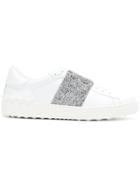 Valentino Glitter Detail Open Sneakers - White