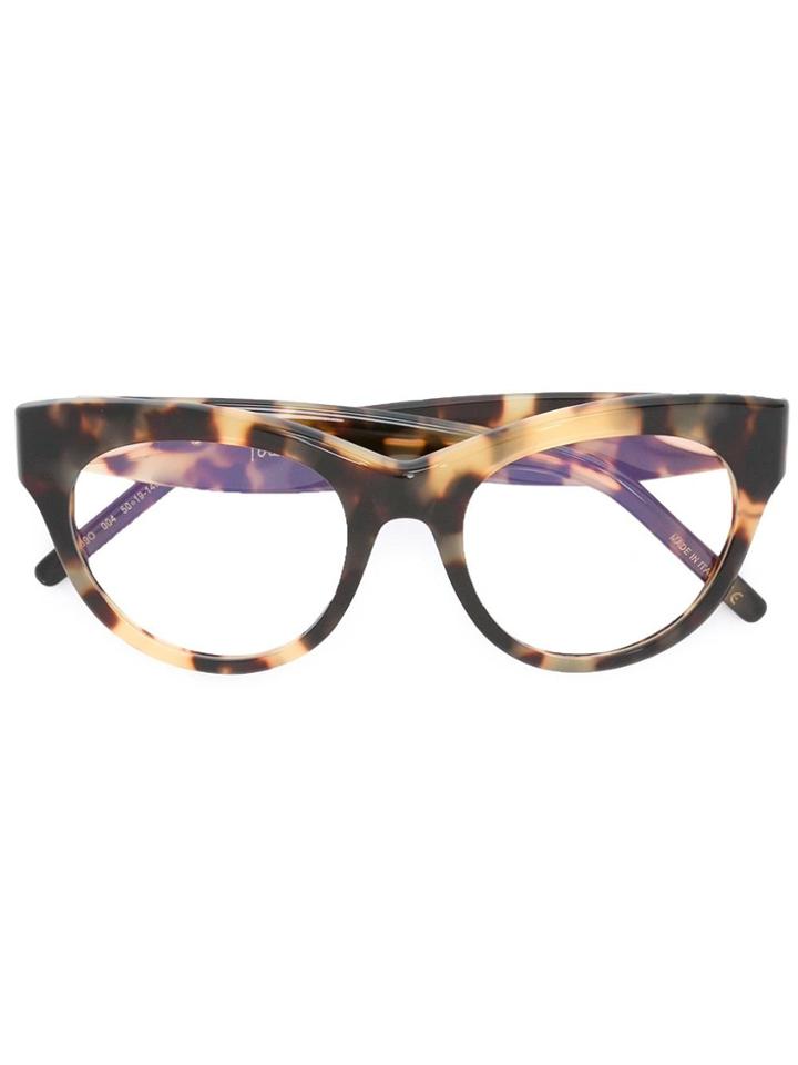 Pomellato Round Frame Glasses - Brown