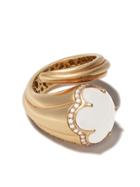 Pasquale Bruni 18kt Yellow Gold Bon Ton Milky Quartz, Mother-of-pearl
