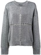 Rta Laced Lurex Sweatshirt - Silver