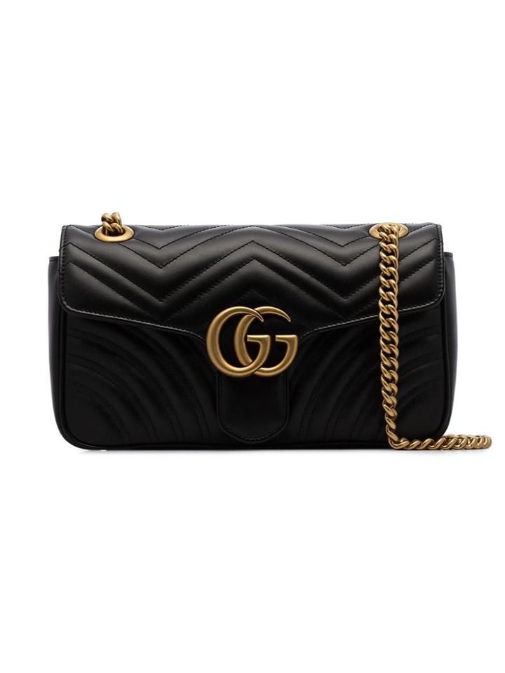 Gucci Black Marmont Quilted Leather Shoulder Bag