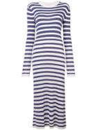 Sonia Rykiel Striped Jersey Dress - White