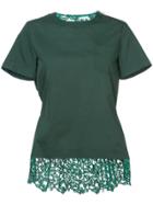 Sacai Lace Back T-shirt - Green