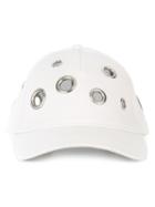 Diesel - Circular Rivet Baseball Cap - Unisex - Cotton - One Size, White, Cotton