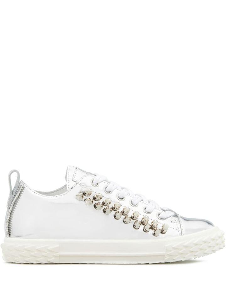 Giuseppe Zanotti Blabber Stud-embellished Sneakers - Silver