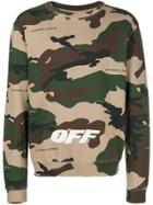 Off-white Camouflage Print Sweater - Green