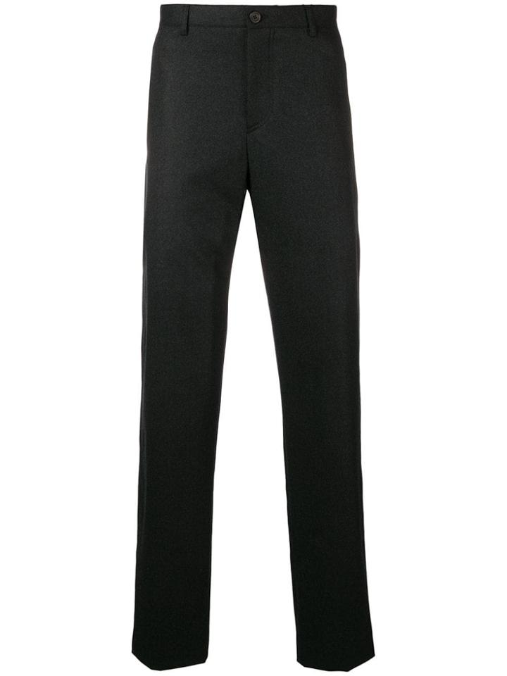 Giorgio Armani Straight Fit Trousers - Grey