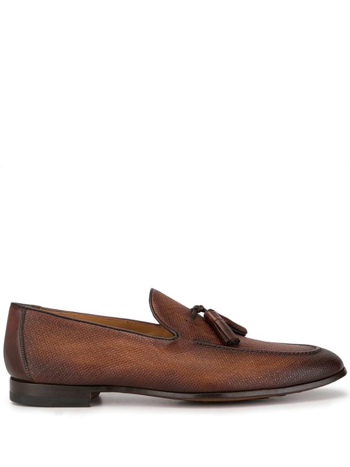 Magnanni Tassel Detail Loafers - Brown