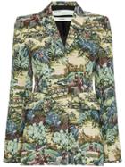 Off-white Tapestry Blazer - Green