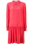 Philosophy Di Lorenzo Serafini Loose Fit Shirt Dress, Women's, Size: 46, Pink/purple, Silk/acetate/xla Fibre