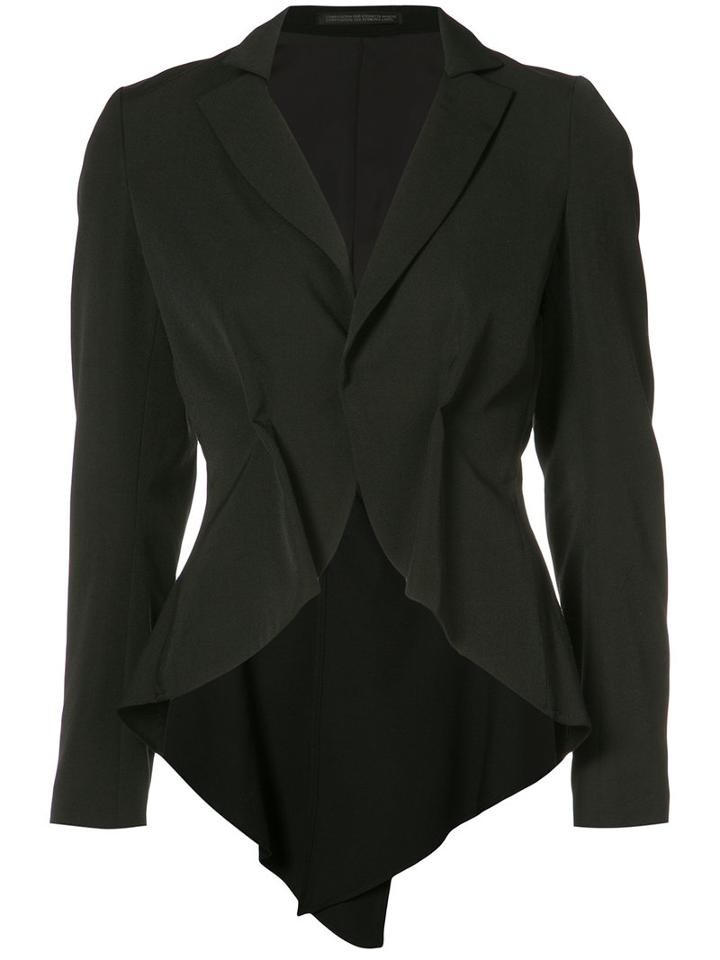 Yohji Yamamoto - Short Tuck Blazer - Women - Wool - 3, Black, Wool