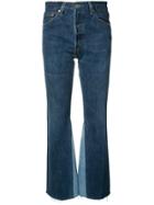 Re/done The Leandra High Rise Flared Jeans - Blue