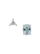 Delfina Delettrez 18kt Gold Dots Solitaire Aquamarine And Diamond