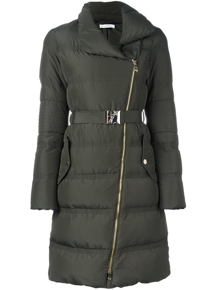 Versace Collection 'mercurio' Coat, Women's, Size: 40, Green, Polyester/feather Down