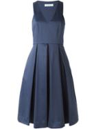 P.a.r.o.s.h. Racerback Pleated Dress, Women's, Size: Large, Blue, Cotton/spandex/elastane/acetate/polyamide