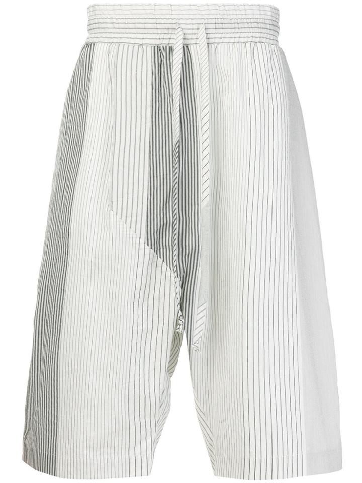 Lost & Found Ria Dunn Striped Drawstring Shorts - White