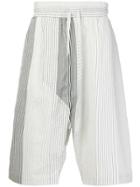 Lost & Found Ria Dunn Striped Drawstring Shorts - White