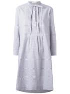 Peter Jensen Tie-neck Shirt Dress, Women's, Size: Small, Grey, Cotton/polyester