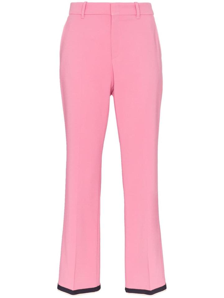 Gucci Cropped Bootcut Trousers - Pink