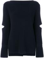 Stella Mccartney Slit Detail Sweater - Blue