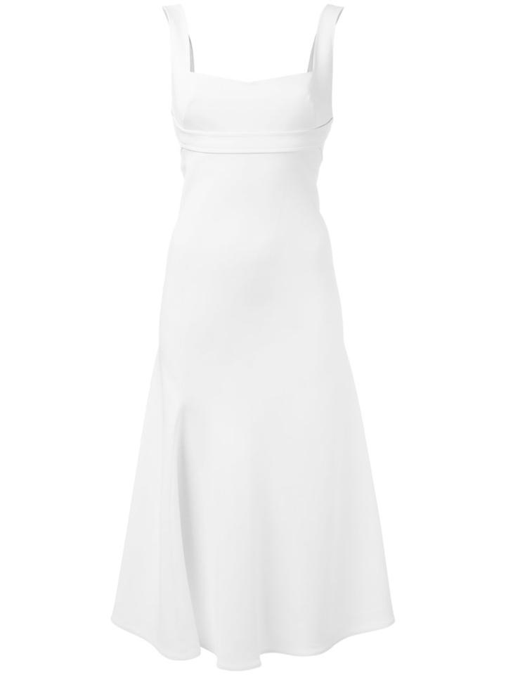 Victoria Beckham - Bias Cut Sundress - Women - Cotton/spandex/elastane/viscose - 12, Women's, White, Cotton/spandex/elastane/viscose