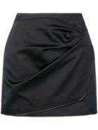 No21 Ruched Detail Mini Skirt - Black