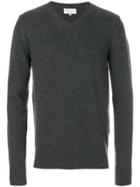 Officine Generale Classic V-neck Jumper - Grey