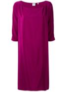 Aspesi - Short-sleeved Dress - Women - Silk - 44, Pink/purple, Silk