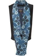 Vivienne Westwood Man Long Printed Shawl Collared Waistcoat, Men's, Size: 48, Black, Silk/cotton/virgin Wool