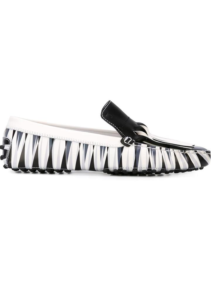 Tod's Fringed Printed Loafers