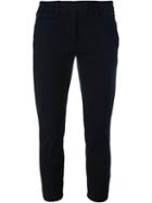 Dondup Cropped Trousers, Women's, Size: 29, Black, Cotton/spandex/elastane