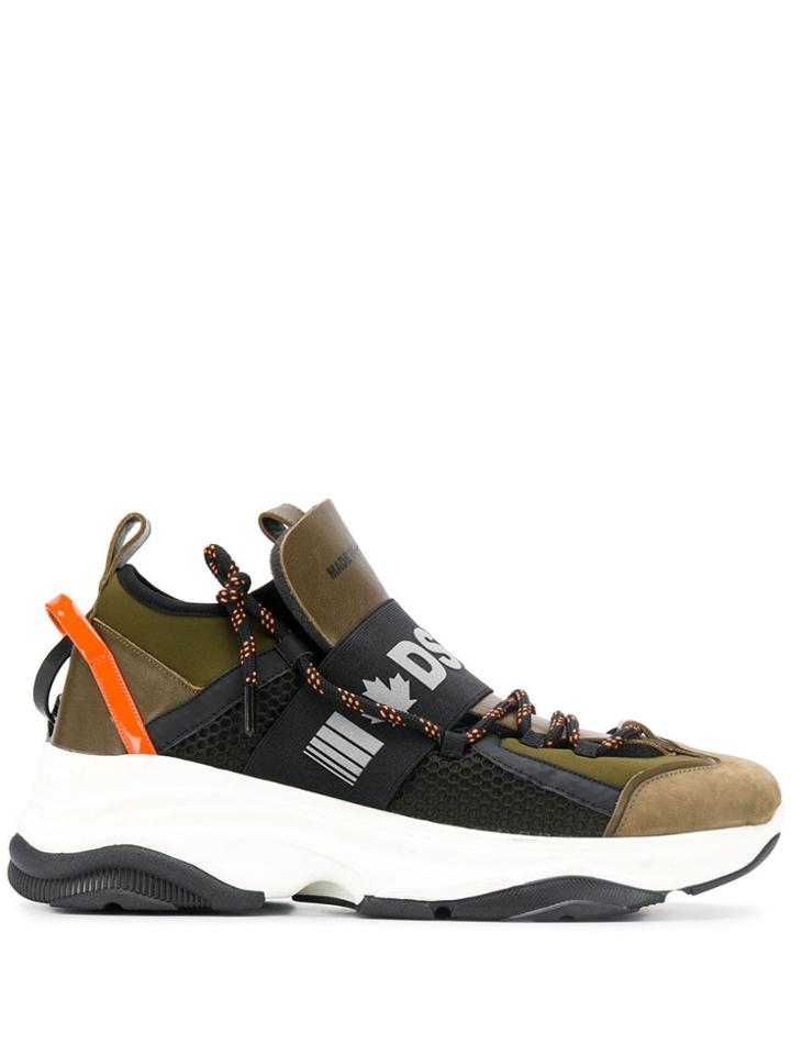 Dsquared2 Panelled Sneakers - Green