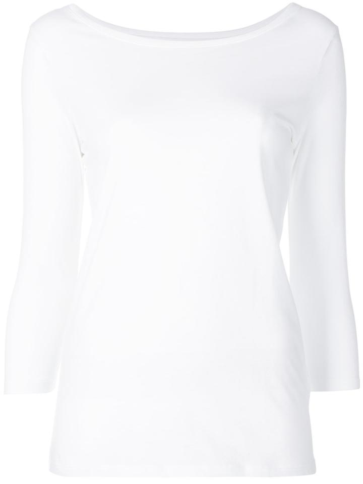 Majestic Filatures Three-quarter Sleeve Top - White