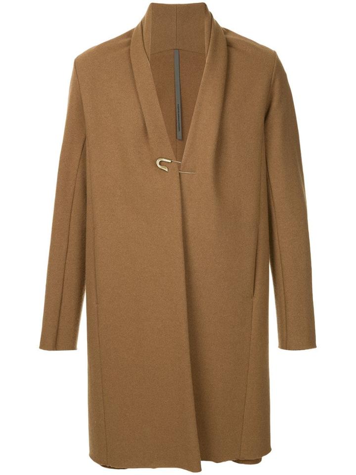 Kazuyuki Kumagai Buttonless Classic Coat - Brown