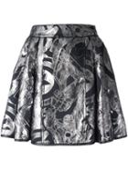 Philipp Plein 'the Avengers' Skater Skirt, Women's, Size: Small, Black, Polyester/acetate/viscose