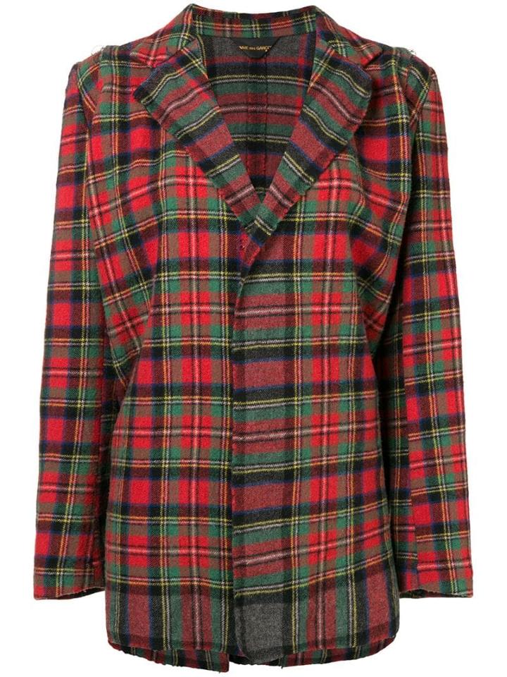 Comme Des Garçons Pre-owned Tartan Check Loose Jacket - Red