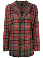 Comme Des Garçons Pre-owned Tartan Check Loose Jacket - Red