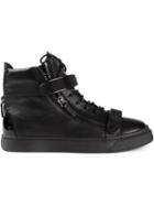 Giuseppe Zanotti Design Coby Hi-top Sneakers, Men's, Size: 43.5, Black, Leather/rubber