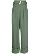 Just Cavalli High Waisted Trousers - Green