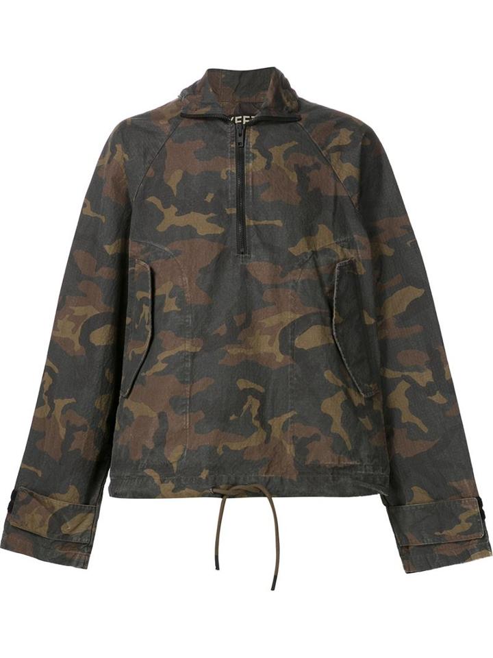 Adidas Camouflage Print Windbreaker, Men's, Size: Xl, Green, Cotton/nylon