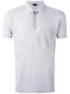 Lanvin Slim Pocket Polo Shirt, Men's, Size: Medium, Grey, Cotton/cashmere